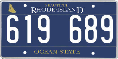 RI license plate 619689