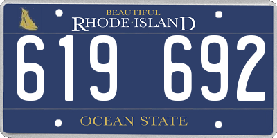 RI license plate 619692