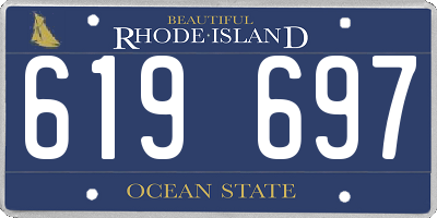 RI license plate 619697