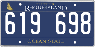 RI license plate 619698