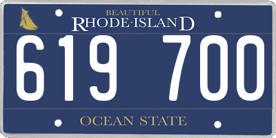 RI license plate 619700