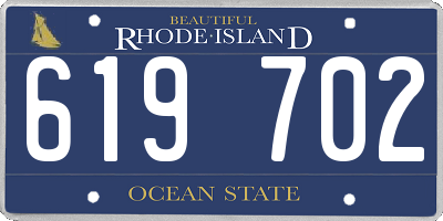 RI license plate 619702