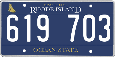 RI license plate 619703