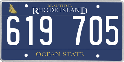 RI license plate 619705