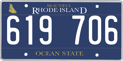 RI license plate 619706