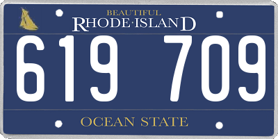 RI license plate 619709