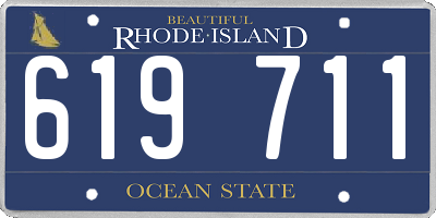 RI license plate 619711