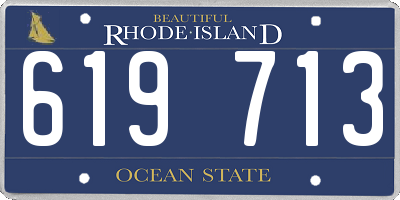 RI license plate 619713