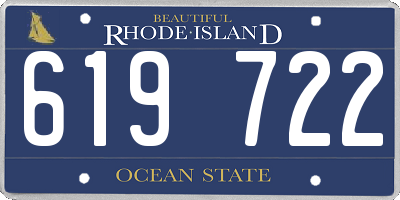 RI license plate 619722