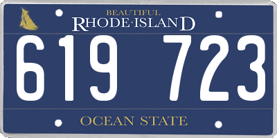 RI license plate 619723