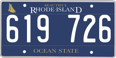 RI license plate 619726