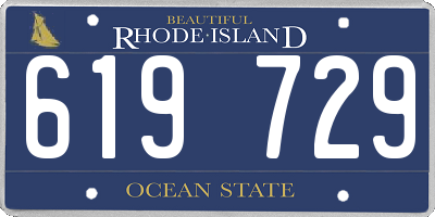 RI license plate 619729