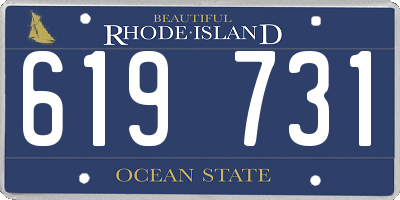 RI license plate 619731