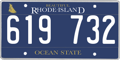 RI license plate 619732