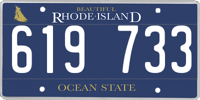 RI license plate 619733