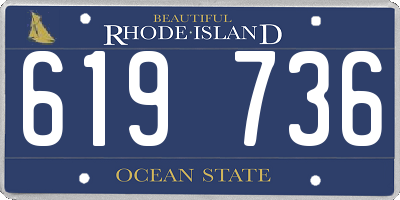 RI license plate 619736