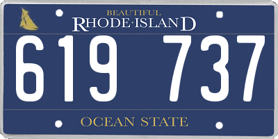 RI license plate 619737