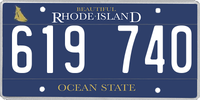 RI license plate 619740