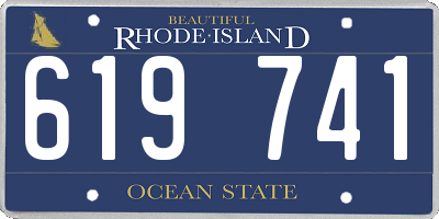 RI license plate 619741