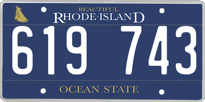 RI license plate 619743