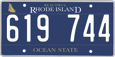 RI license plate 619744