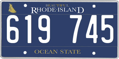 RI license plate 619745