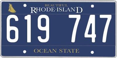 RI license plate 619747