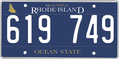 RI license plate 619749