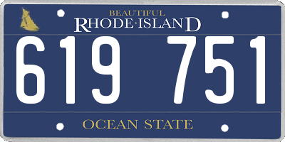 RI license plate 619751