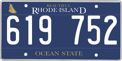 RI license plate 619752