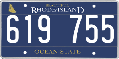 RI license plate 619755