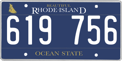 RI license plate 619756