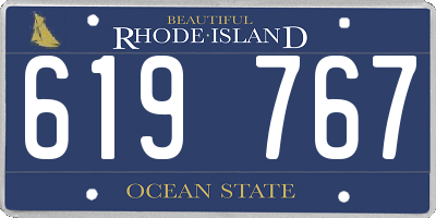 RI license plate 619767