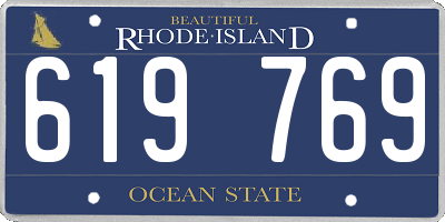 RI license plate 619769