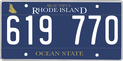 RI license plate 619770