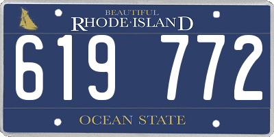 RI license plate 619772