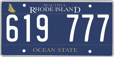 RI license plate 619777