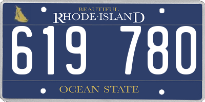 RI license plate 619780