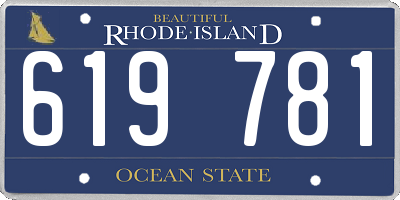RI license plate 619781