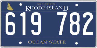 RI license plate 619782
