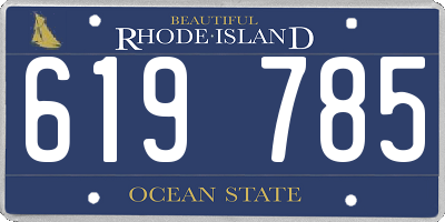 RI license plate 619785
