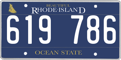 RI license plate 619786