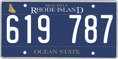 RI license plate 619787