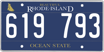 RI license plate 619793