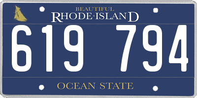 RI license plate 619794