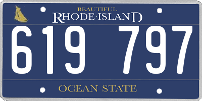 RI license plate 619797