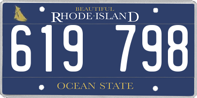 RI license plate 619798