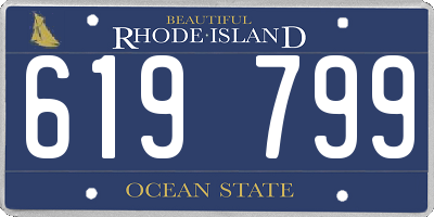 RI license plate 619799