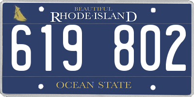 RI license plate 619802