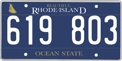 RI license plate 619803